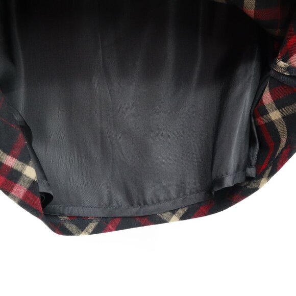 Tribal Wool Skirt Womens 12 Black School Girl Academia Preppy Twee Classic - Picture 5 of 14